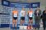 The podium of the women's race: Lesueur, Ferrand Prevot & Riberot (549x)