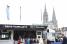 The Paris-Tours podium car in front of Chartres' cathedral (501x)