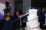 The Madiot brothers and Stéphane Pallez (Manager of the FDJ) cut the birthday cake (2056x)