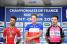 Le podium du Championnat de France 2017 : Arnaud Démare, Nacer Bouhanni, Jérémy Leveau (3) (2266x)