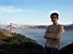 Romain voor de Golden Gate Bridge (220x)