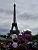 The Eiffel tower behind the decorations for 25 years TGV (302x)