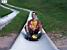 Fabian at the end of the toboggan run (428x)