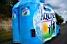 A pack of Nestl Aquarel water bottles in the advertising caravan (1480x)