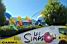 La famille des Simpsons dans la caravane publicitaire sur son tandem (551x)