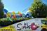 The Simpsons family in the advertising caravan on its tandem (829x)