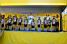 Matthieu Landagnous (Franaise des Jeux) poses with the 9 young riders (754x)