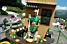 Maxime juggles his Panach' bottles somewhere between Pau and Hautacam (357x)