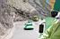 The Panach' advertising caravan descending the Tourmalet (557x)