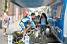 Christophe Edaleine & Cdric Pineau (AG2R La Mondiale) and Karine the masseuse (790x)