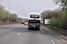 Le bus de Caisse d'Epargne vu depuis le camping car sur l'autoroute entre Compiègne et Roubaix (563x)