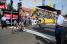Thor Hushovd (Cervélo TestTeam) wint de etappe voor Geraint Thomas (Team Sky) en Cadel Evans (BMC Racing Team) (521x)