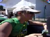 In a Panach' New Beetle: handing out goodies (976x)