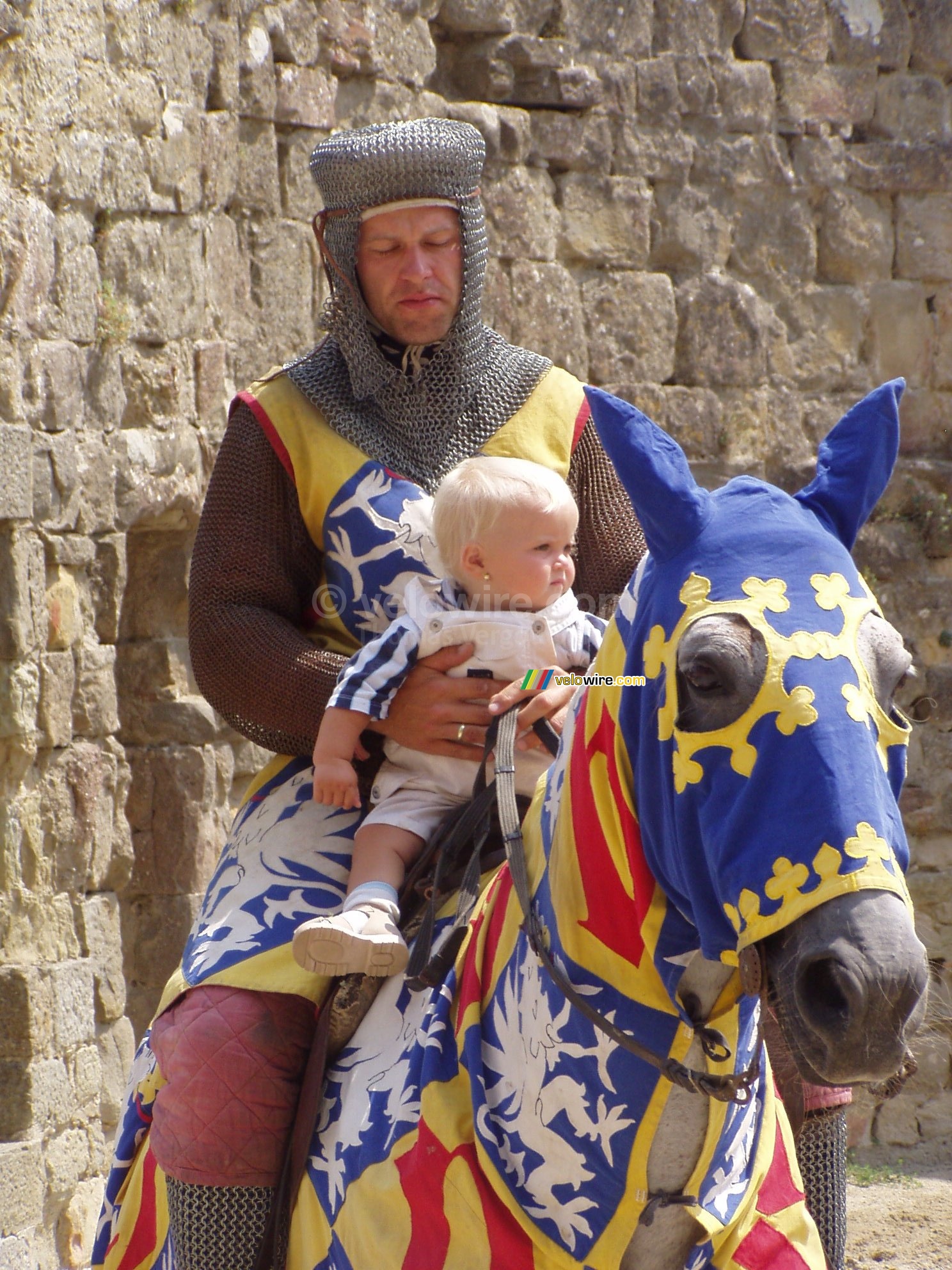 Carcassonne: one of the horseriders with a baby