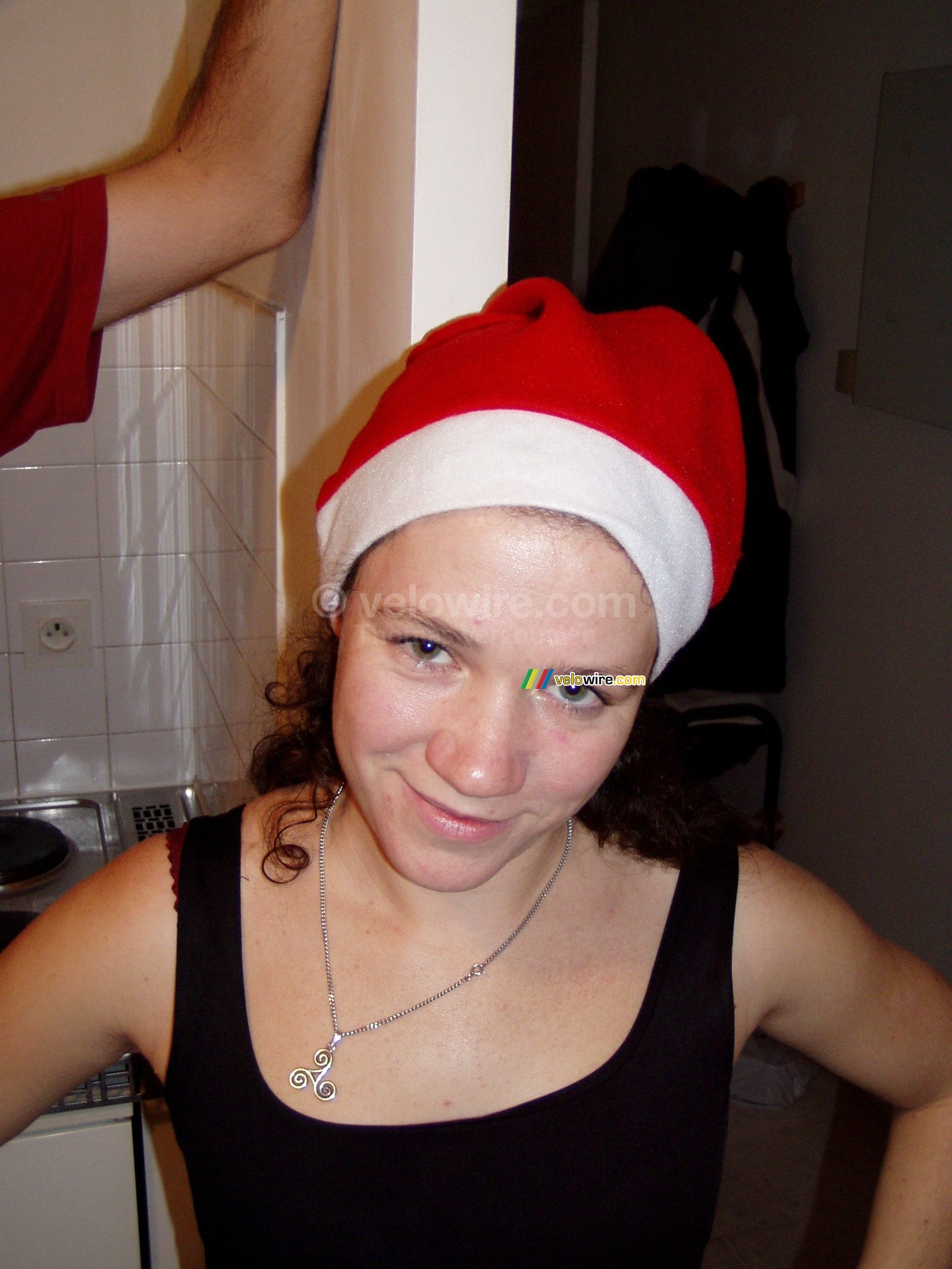 Anne-Ccile with a Christmas hat