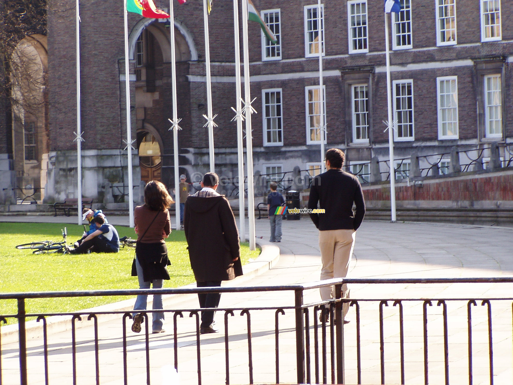 Marie, Khalid & Cdric in front of the Bristol City Council