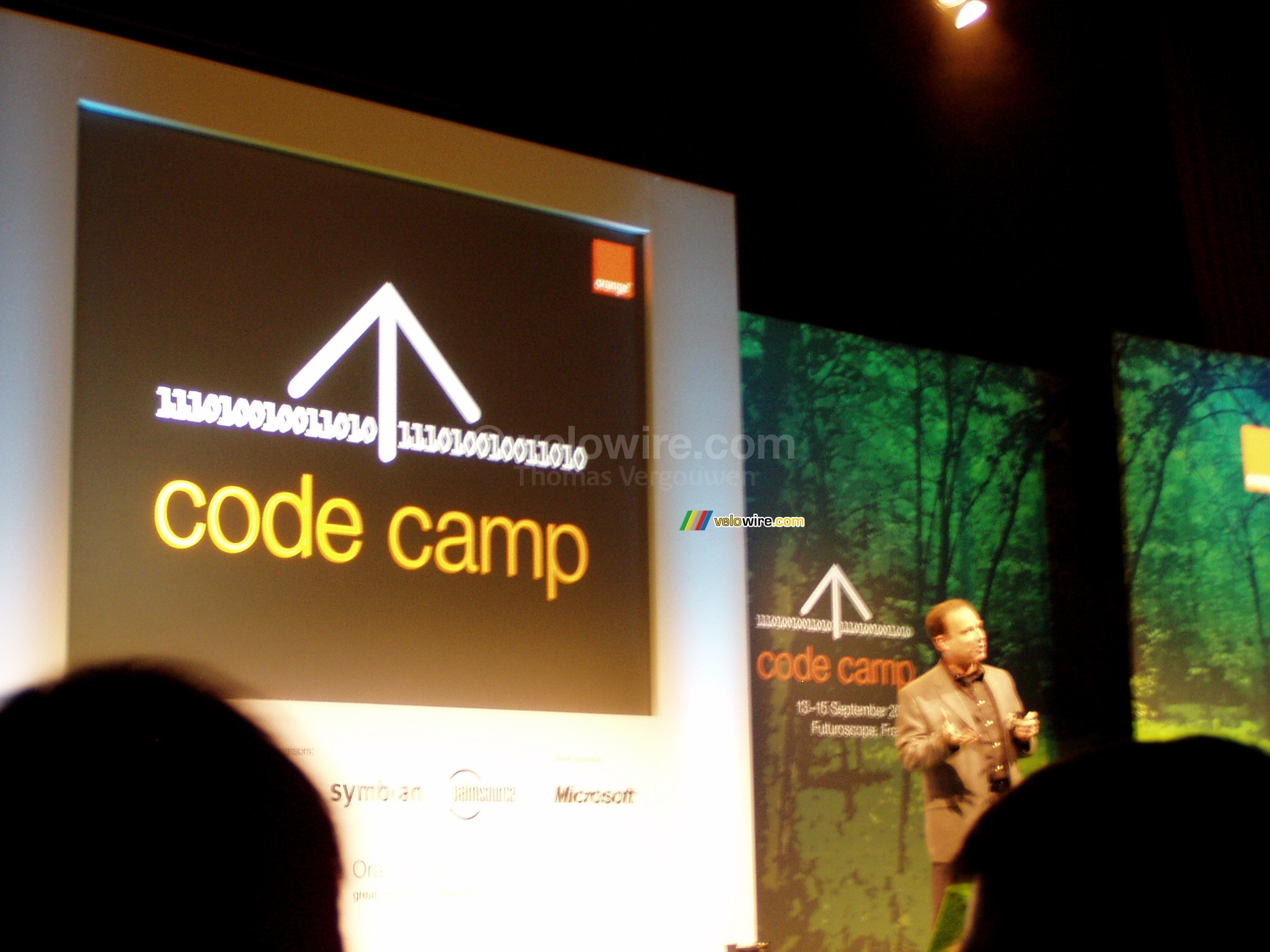 Steve Glagow (Director Orange Partner) tijdens de openingsspeech van Orange Code Camp