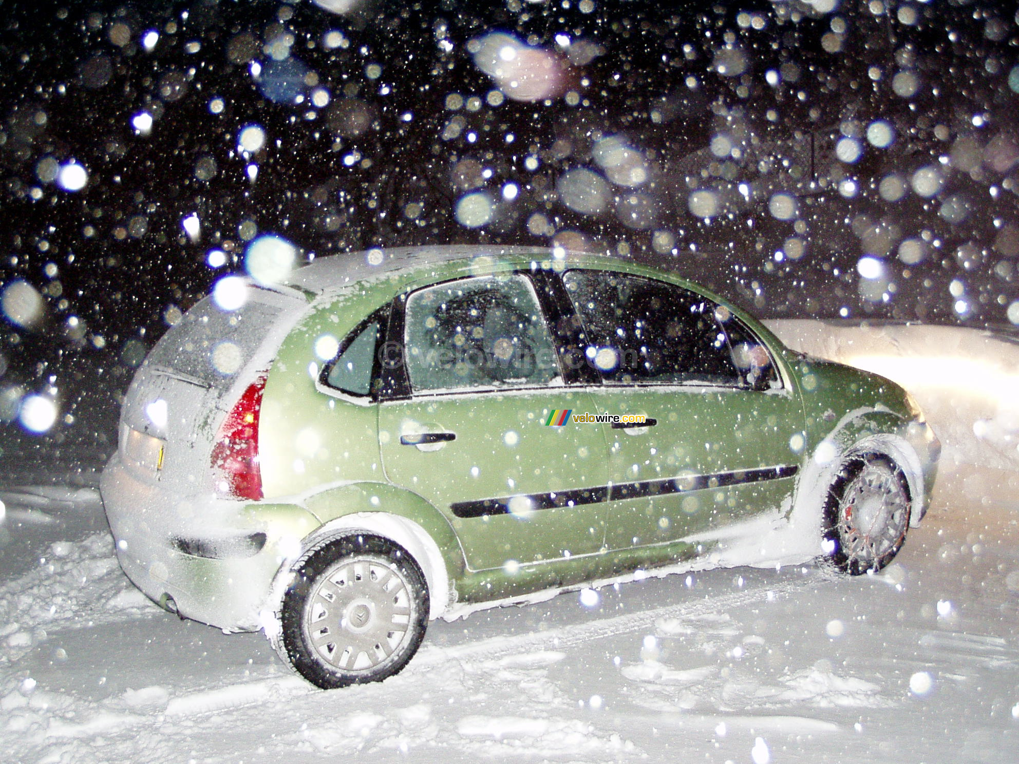 La C3 d'Isabelle sous la neige