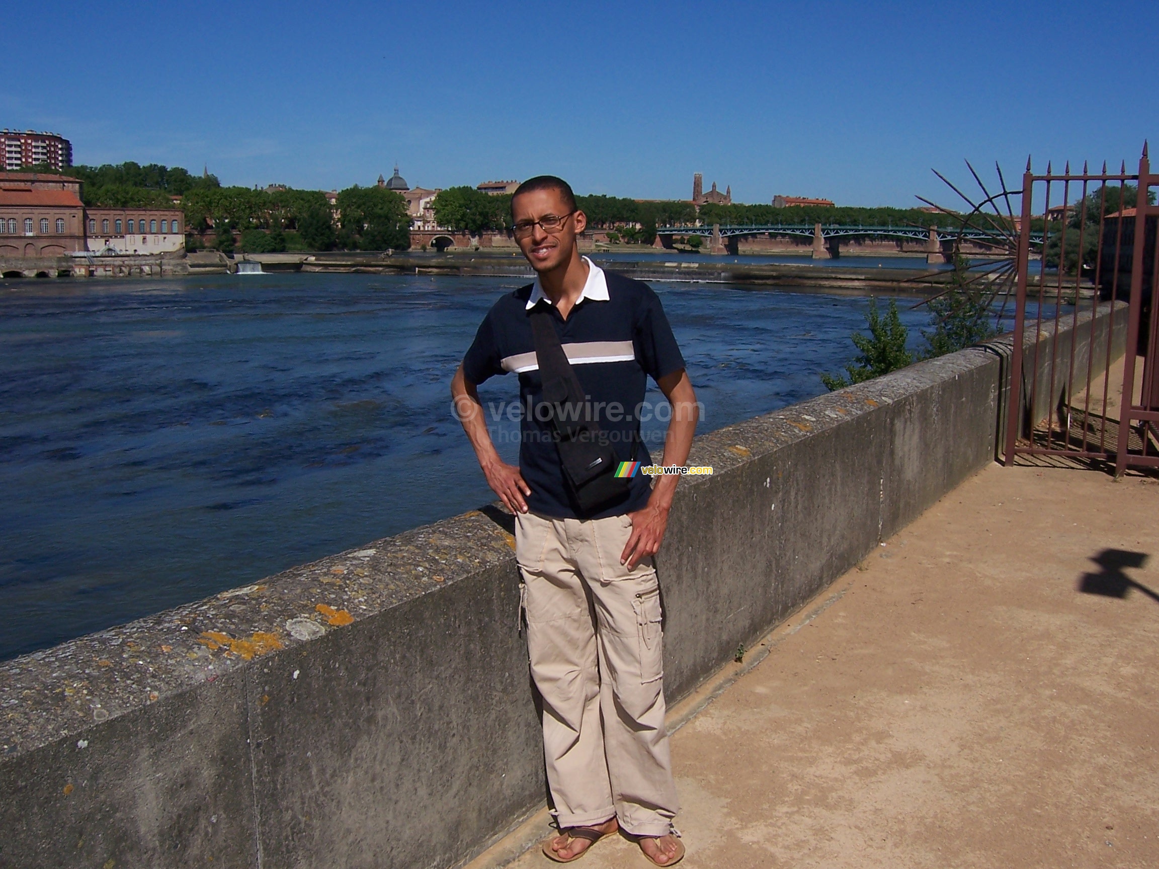 Rachid in front of the Garonne