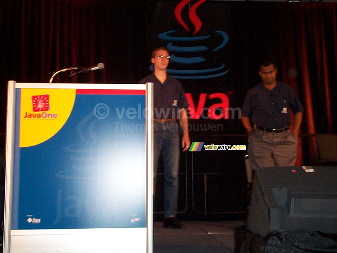 [San Francisco] - Benoît & Pubudu during their presentation at JavaOne