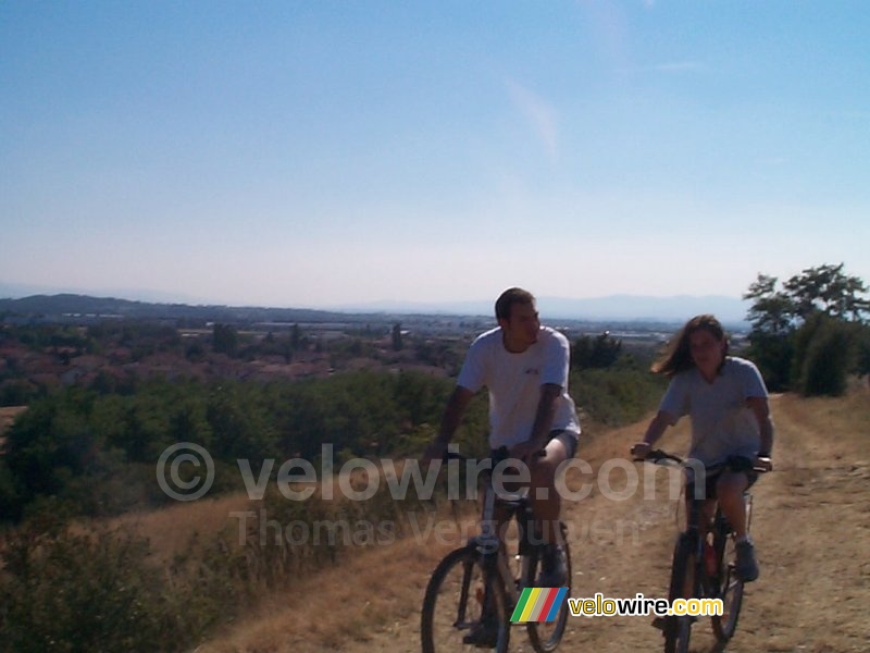 Cédric & Marie op de fiets