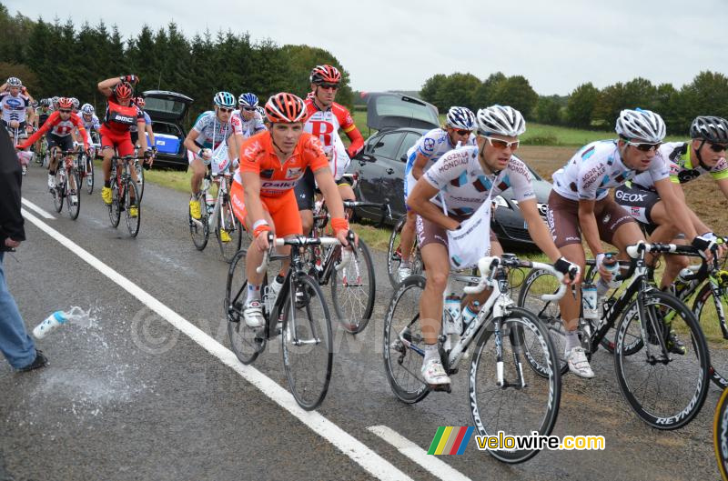 The peloton in the feeding zone (3)