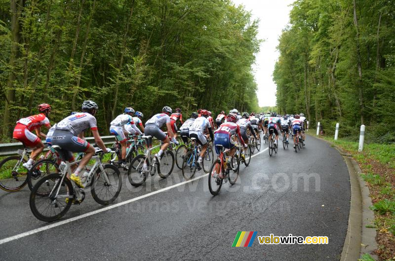 Het peloton op de Cte d'Eppe-Sauvage (3)