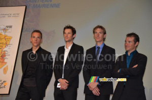 Philippe Gilbert, Fränk & Andy Schleck & Thomas Voeckler (694x)