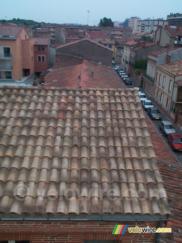 The view from Isabelle's flat: the rooftops of Toulouse