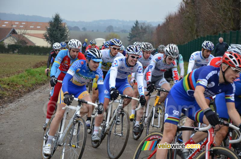 Cdric Pineau (FDJ) aan de start