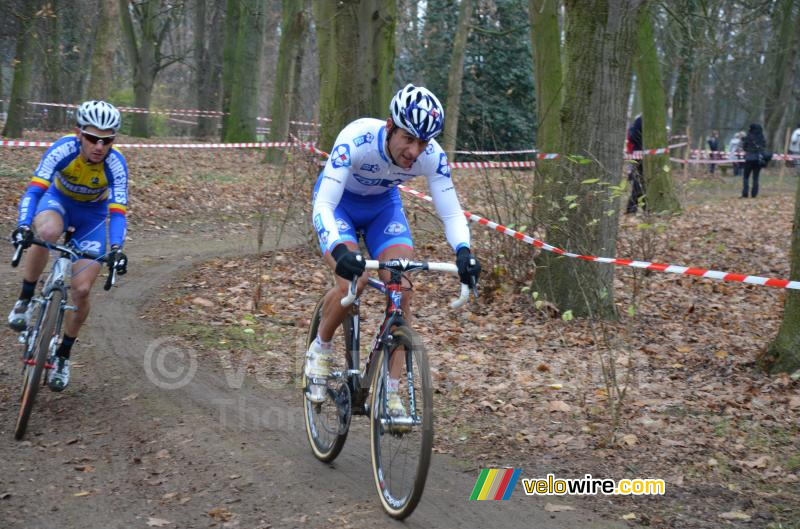 Sandy Casar (FDJ) dans la forêt