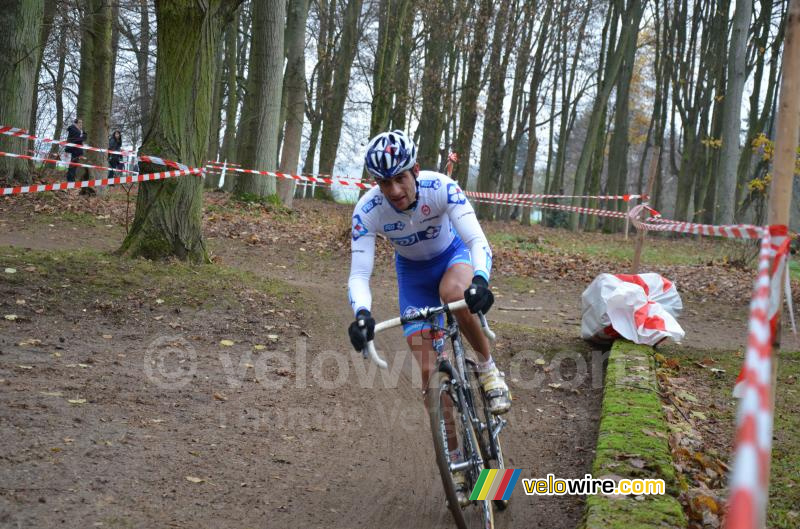 Sandy Casar (FDJ) in de bocht