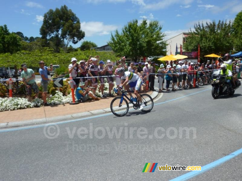 Will Clarke (UniSA-Australia) in his solo breakaway