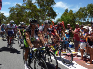 Robbie McEwen (GreenEDGE), André Greipel (Lotto-Belisol) & Marcus Burghardt (BMC Racing Team) (525x)