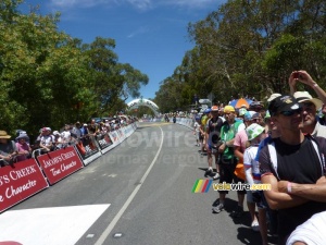A view of the uphill finish (373x)