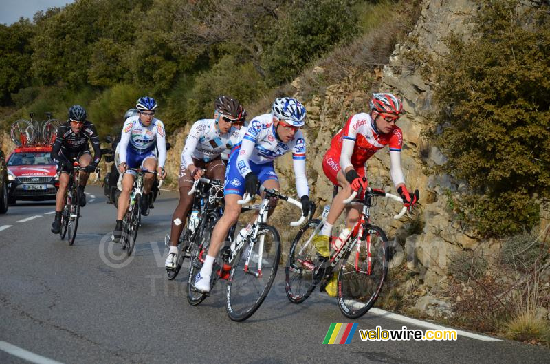 De kopgroep op de Col de l'Espigoulier