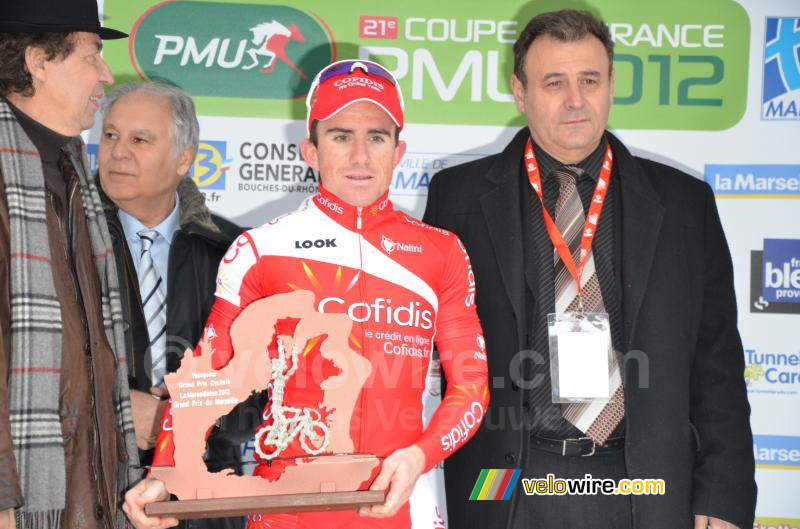 Samuel Dumoulin (Cofidis) sur le podium (1)