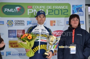 Marco Marcato (Vacansoleil) on the podium (381x)