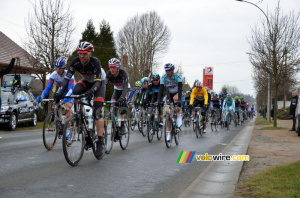 The peloton in the feeding zone (291x)