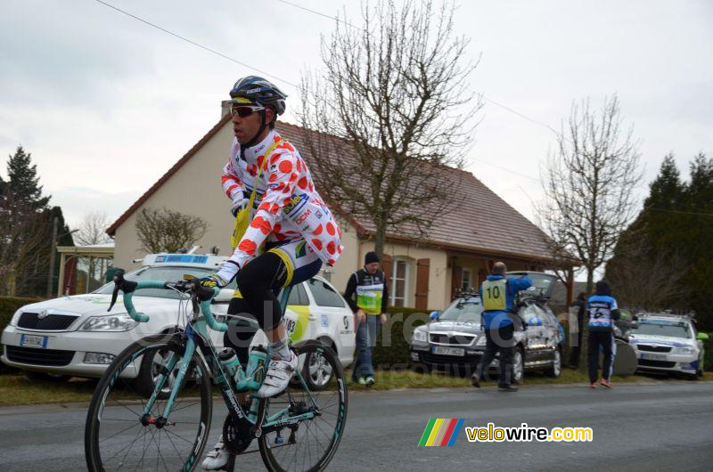 Thomas de Gendt (Vacansoleil-DCM) in de bevoorradingszone