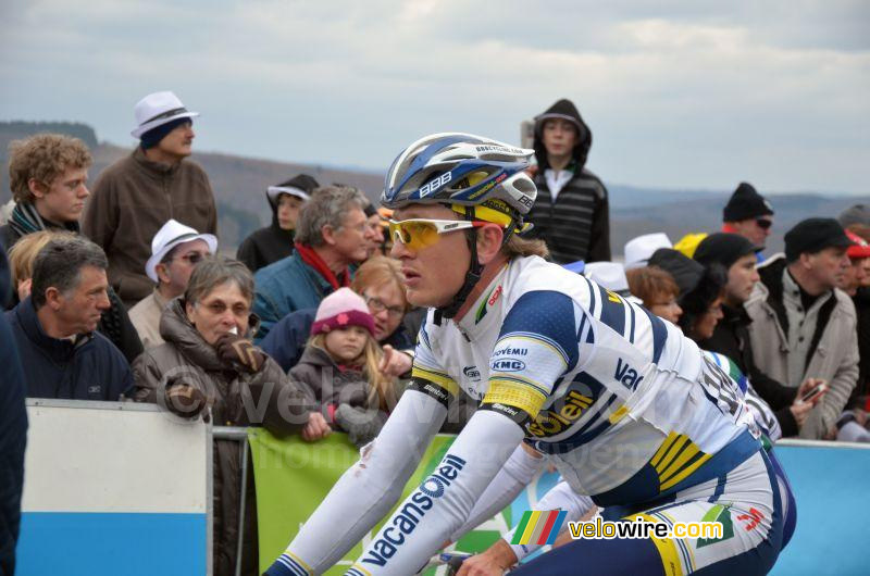 Gustav Larsson (Vacansoleil-DCM Pro Cycling Team) na de finish