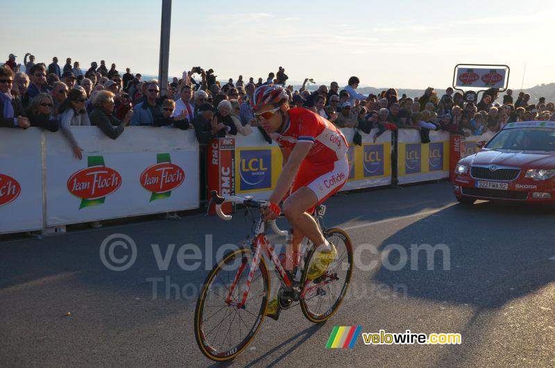 Rein Taaramae (Cofidis), tweede en teleurgesteld in Nice