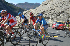 Heinrich Haussler (Garmin), Thor Hushovd (BMC) & Jonas Jorgensen (Saxo) on the Col des Lèques (247x)