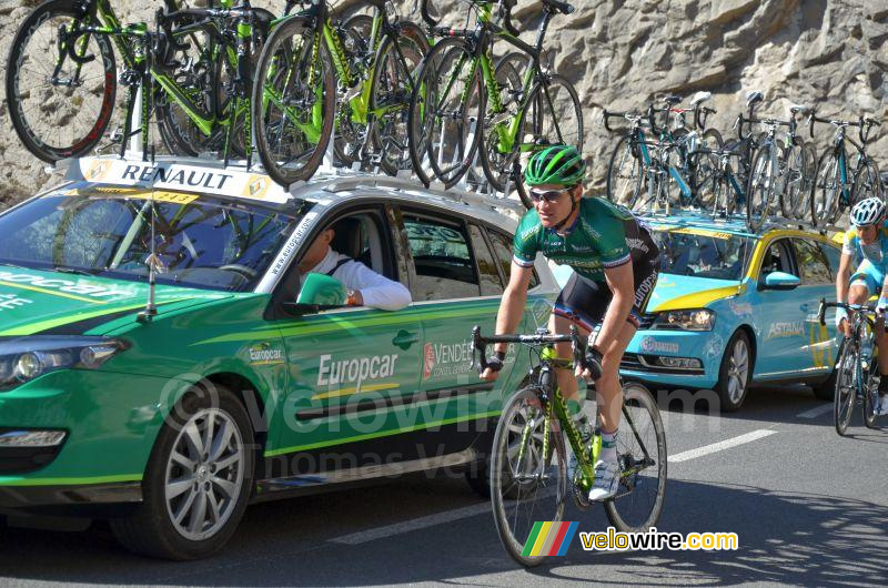 Thomas Voeckler (Team Europcar) sur le Col des Lèques