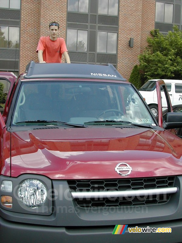 Moi avec notre voiture de location