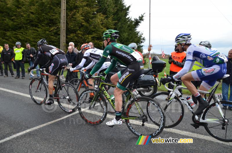 The leading group at the second crossing of the Côte de La Croix Baron (2)