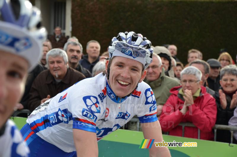 Arnaud Dmare (FDJ BigMat), blij met zijn overwinning