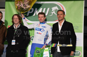 Arnaud Démare (FDJ BigMat), with Arnaud Platel (LNC) & Jacky Durand (Eurosport) (1047x)