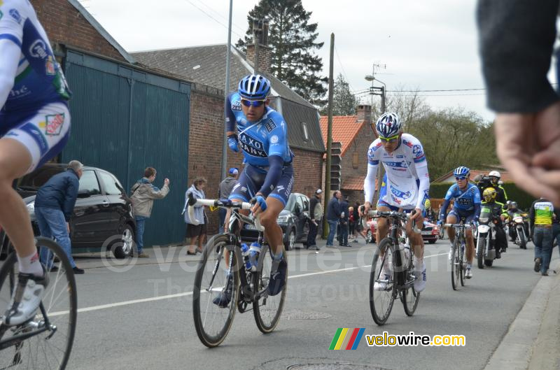 Luke Roberts (Team Saxo Bank) in de bevoorradingszone