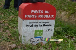 Le panneau 'pavés du Paris-Roubaix' (654x)